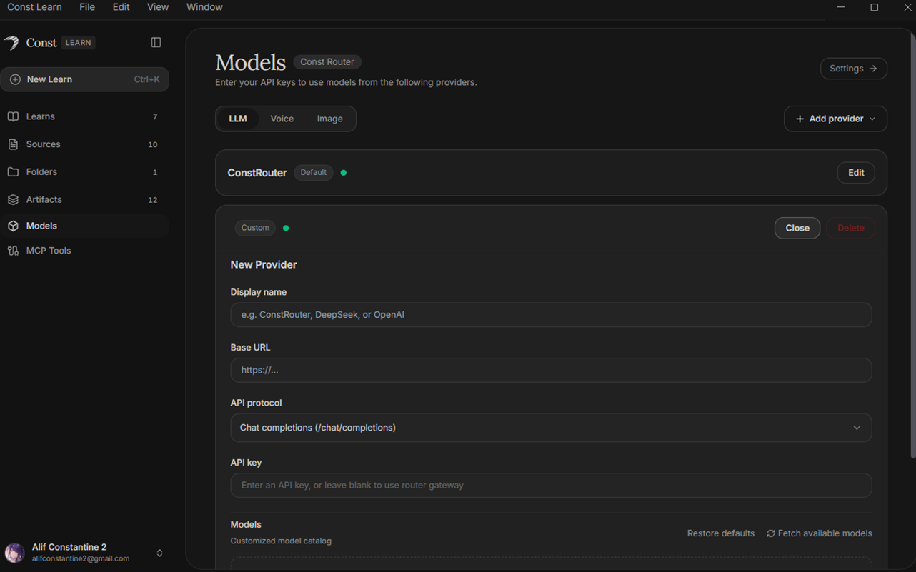 Zero-Config AI + Bring Your Own Key